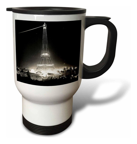 Torre 3drose Eiffel Illuminada Paris Exhibition 1900 Taza De