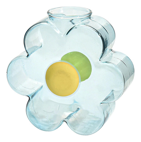 Soporte De Flores De Vidrio Vasaje Decorativo De Brote Azul