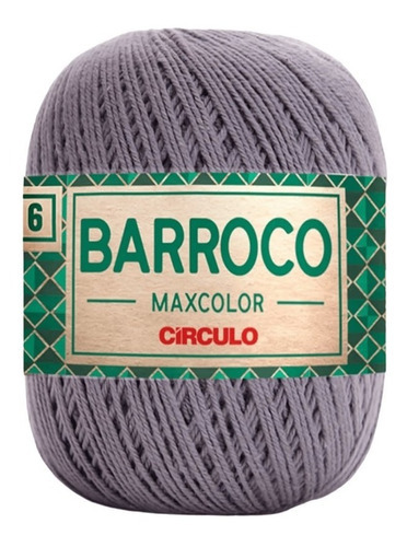 Barbante Barroco Maxcolor 6 Fios 200gr Linha Crochê Colorida Cor Cinza Chumbo-8336