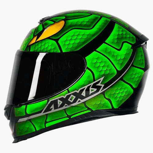 Capacete Axxis By Mt Snake Preto Verde