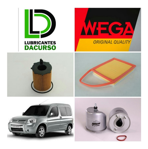 Kit De Filtros Citroen Berlingo 1.6 Hdi 2011 En Adelante