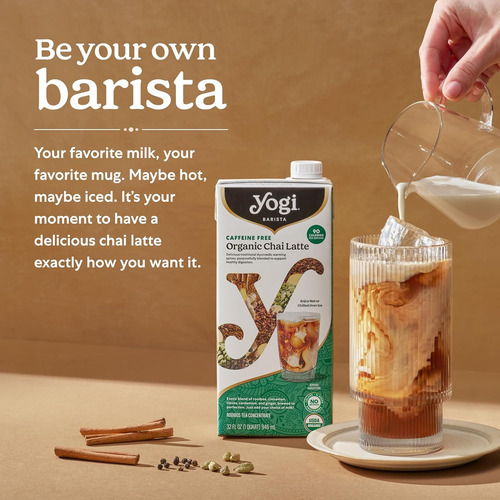 Yogi Tea, Chai Latte Orgánico, Concentrado De Té Rooibos