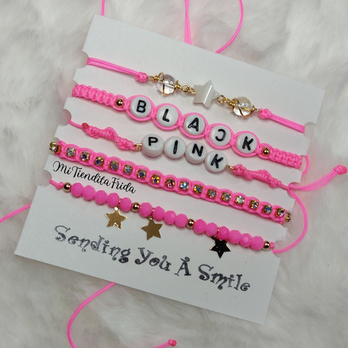 Set Pulseras Kpop Army Kpopers Musica Coreana Hilo Chino