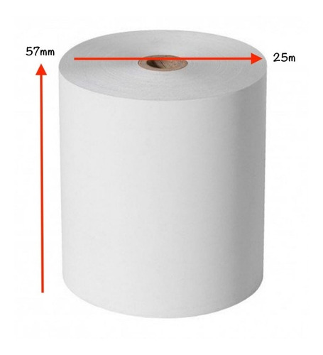 Pack X8 Rollos Papel Termico Impresora Pos 58mm 57x25 Data 