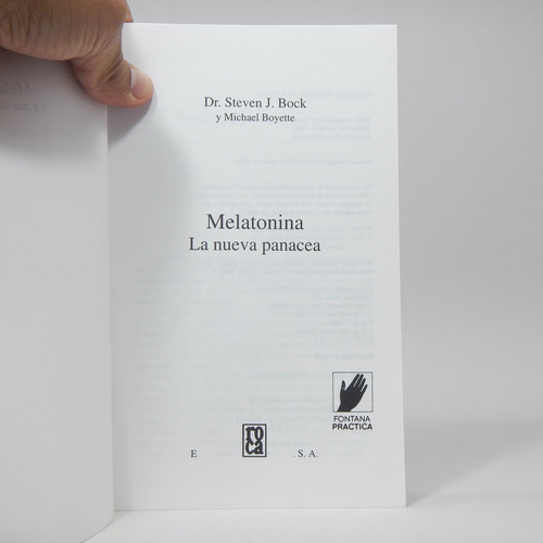 Melatonina La Nueva Panacea Dr Steven J Bock 1996 D7