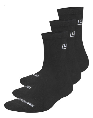 Medias Limitless 3p Crew L Lt07b005-001 Negro