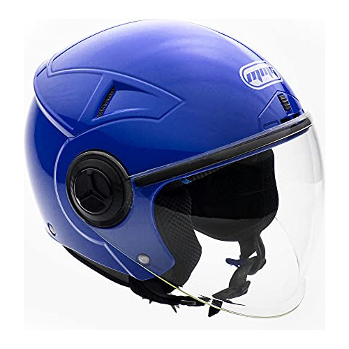 Moto Scooter Open Face Helmet Pilot Flip Up Visor Dot, ...