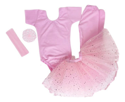 Conjunto Traje De Ballet De 5 Items - Rosado