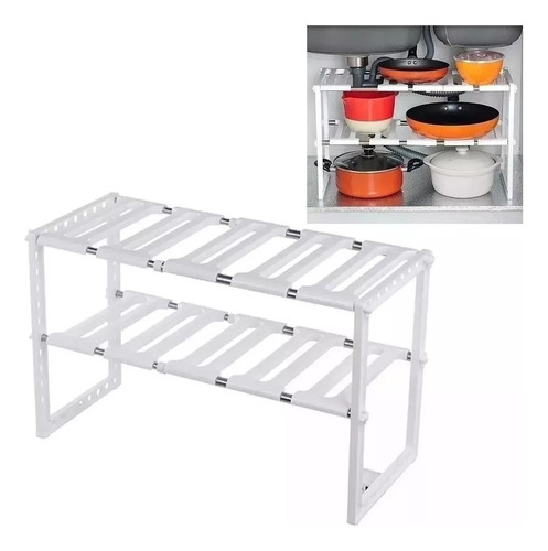 Estante Ajustable Organizador Multiuso Baño Cocina