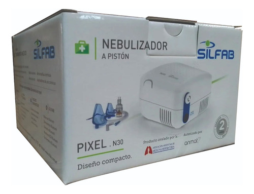 Nebulizador A Pistón Silfab Pixel Blanco 220v. Niño Y Adulto