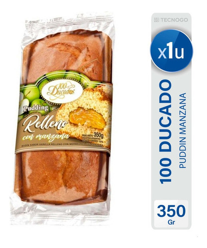 Budin Pudding 100 Ducados Relleno Con Manzana