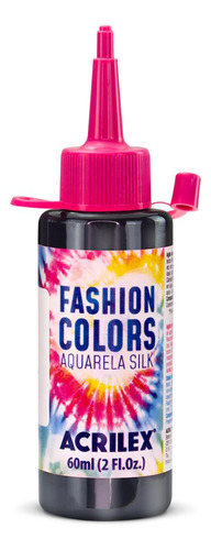 Tinta Aquarela Silk 60ml Acrilex - Fashion Colors Tie Dye Cor 520-preto