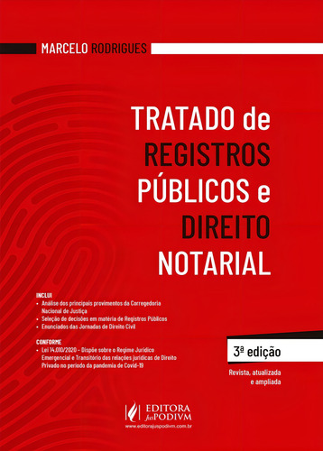 Tratado De Registros Públicos Direito Notarial - 3ªed. /2021