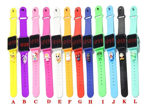 Reloj Pulsera Led Infantil De Dibujos Animados, 20 Piezas