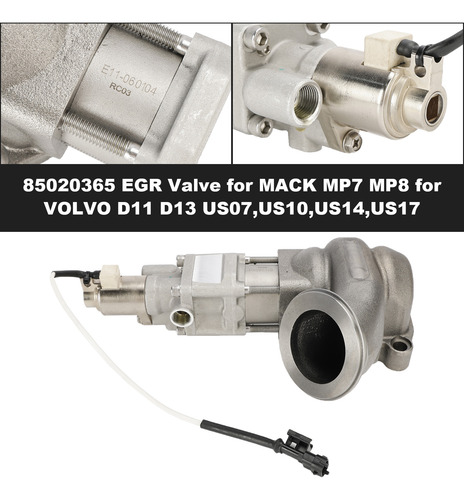 Válvula Egr 85020365 Para Mack Mp7 Mp8 Para Volvo D11 D13 Us