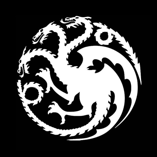 Calcomania Vinilo Dragon Targaryen Para Ventana Coche Pared