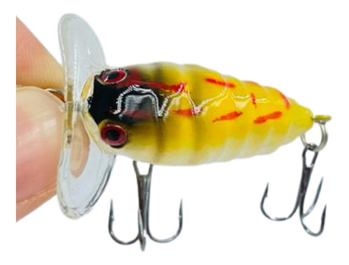 Isca Artificial Mosca Cigarra Varejeira 4cm Topwater Cor03 Cor Amarelo