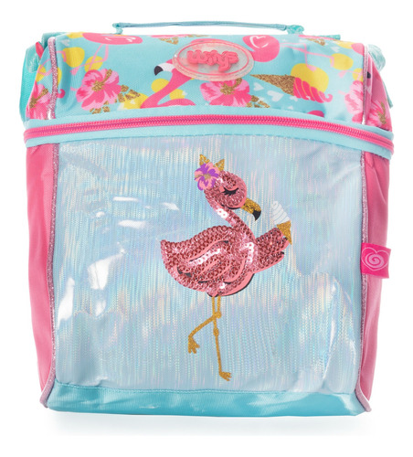 Lonchera Lentejuela Wilys Flamingo Summer Color Agua Animales