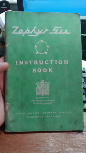 Manual Auto Zephyr Six Ford Motor Año 1951 En Ingles