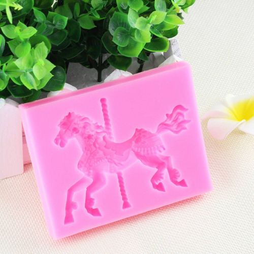 Tartas Para Fondants Novedad Caballos Carruseles De Silicona