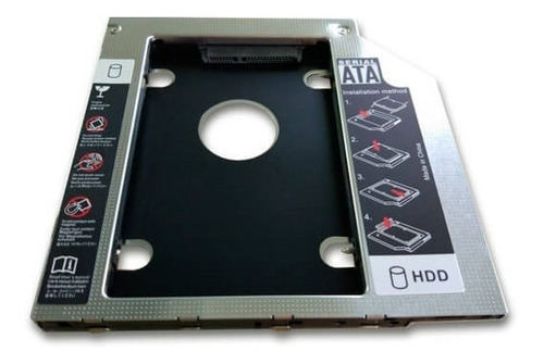 Imagen 6 de 6 de Caddy Sata A Sata 9,5mm Segundo Disco En Lectora Notebook