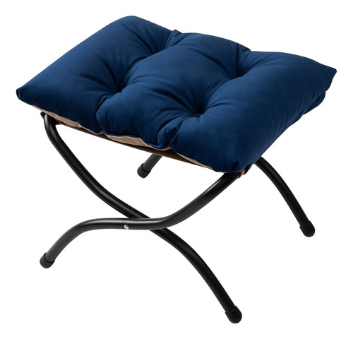 Taburete Reposapiés Plegable Tapizado, 15 Alto, Estructura M