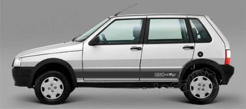 Adesivo Faixa Lateral Fiat Uno Way Imp347