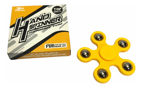 Juguete Anti Estrés Hand Spinner Fidget De Mano Amarillo Yw