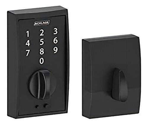 Cerrojo Schlage Be375 Cen 622 Touch Century, Negro Mate