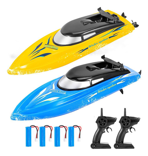 Paquete De 2 Botes Rc Boat Con Control Remoto Para Piscinas