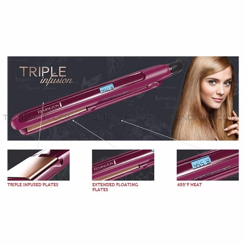 Plancha Remington Triple Infusion Keratina Macadamia Y Argan