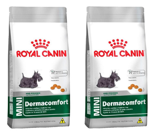 Ração Royal Canin Mini Dermacomfort 1kg Kit 2 Unidades