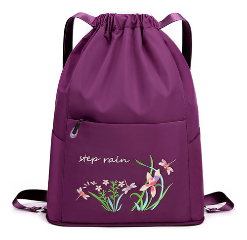 Mochila Con Cordón Para Mujer, Plegable, Grande, Ceñida, Gim