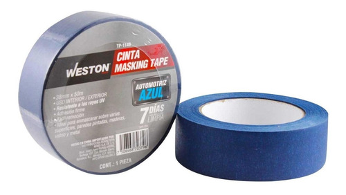 Cinta Masking Tape Azul 7 Días 38mm X 50m (caja C/48)