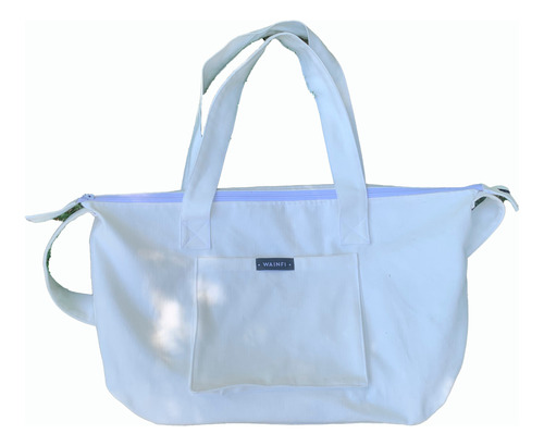 Bolso Amplio Playero De Gabardina Wainfi