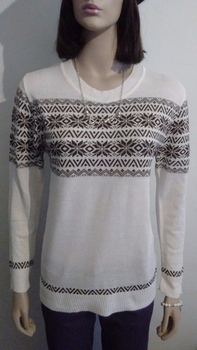 Swetter Hilo Lycra Con Guarda Cuello Redondo Talle Unico