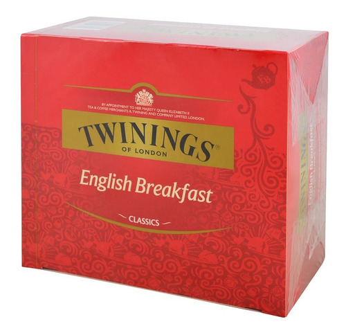 Te Twinings English Breakfast 4 Cajas De 50 Bolsas