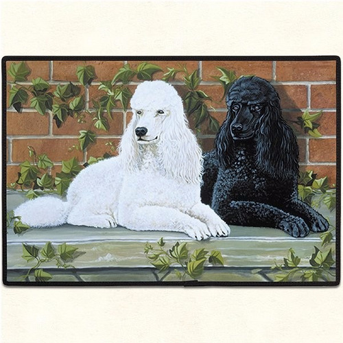 Alfombra Puertas Casas, Americana, Perro Poodle  68 X46 Cms