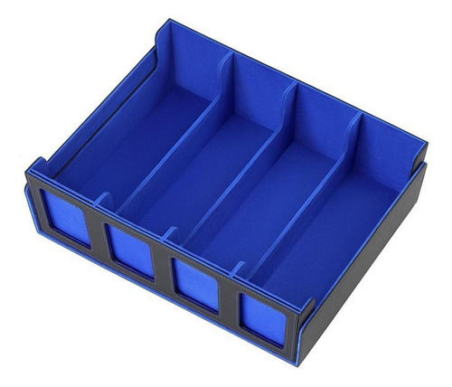 Estuche De Cuero Sintético Para Baraja De Cartas Azul
