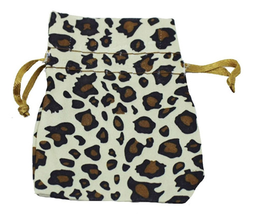 Imagem 2 de 5 de Saquinho De Cetim - Estampa Animal Print Onça P