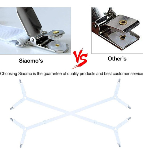 Siaomo Sábanas Correas De Sujeción - 2 Way Adjustable Crissc