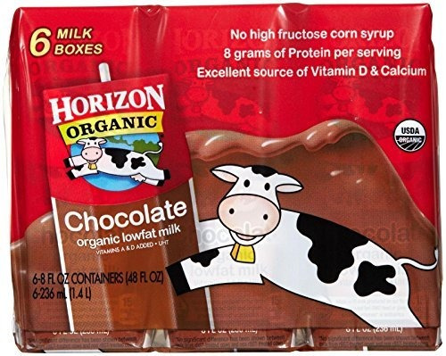 Leche Orgánica Sabor Chocolate, 1%, 6 Unidades, 240 Ml.