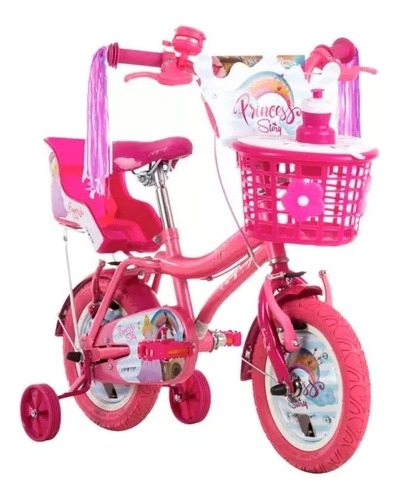 Bicicleta Niña Gw Rin 12 Con Accesorios Princess