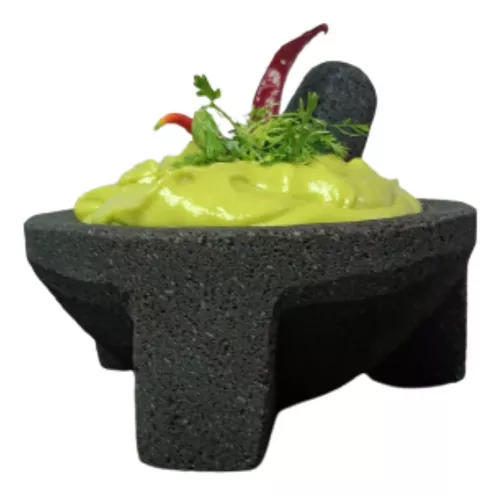 Molcajete Mortero Mexicano En Piedra Volcánica 12cm