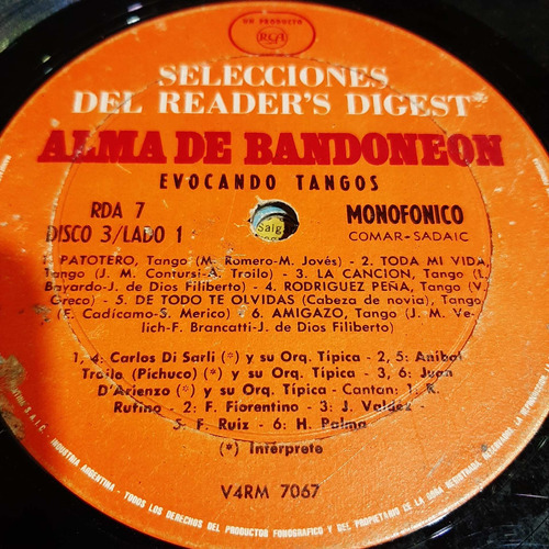 Sin Tapa Disco Alma De Bandoneon Evocando Tangos T0