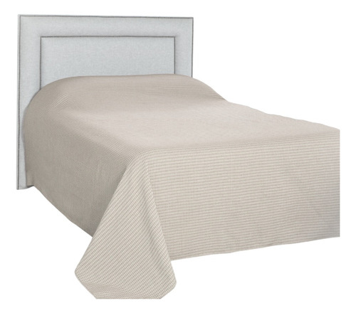 Colcha Cama De Casal Padrão Piquet Cobre Leito 2 M X 2,20 M Cor Bege