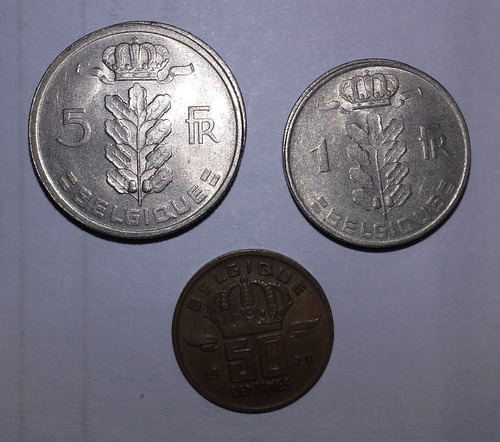 3 Monedas De Bélgica