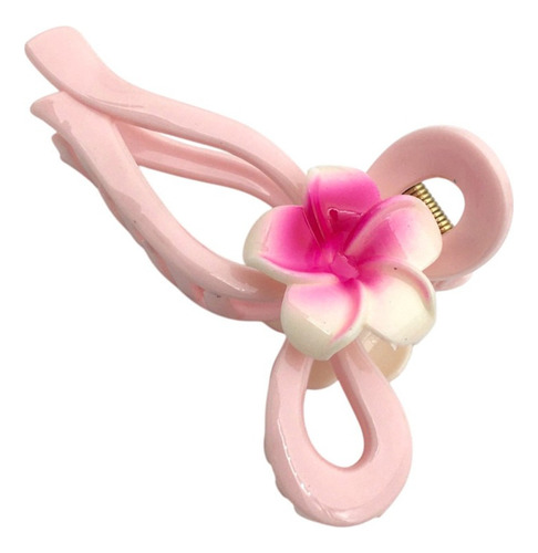 1 Rosa Broche De Pelo Grande Mariposa C/ 2 Flores C:10575 Rosa