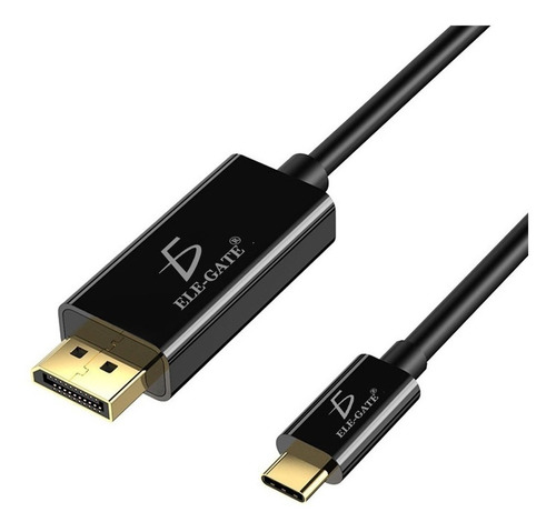 Cable Usb Tipo-c A Displayport 4k De 1.8m Premium Conversor Color Negro