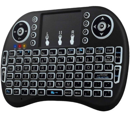 Teclado Qwerty Inalámbrico Con Touchpad Para Tv + Baterías